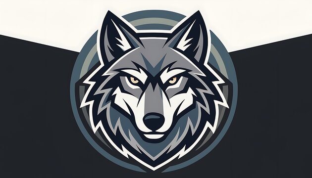 Fierce Wolf Head Mascot Logo Design.