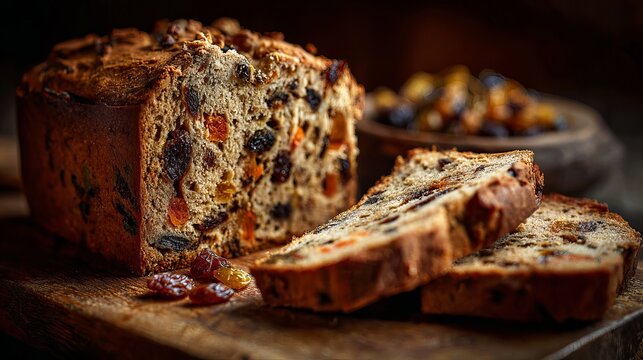 Irish Barmbrack, a fruity bread, is often enjoyed at Halloween.