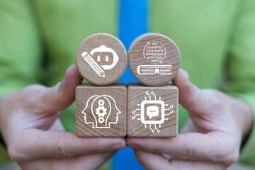 Ai literacy concept. Digital knowledge, artificial intelligence understanding and education...