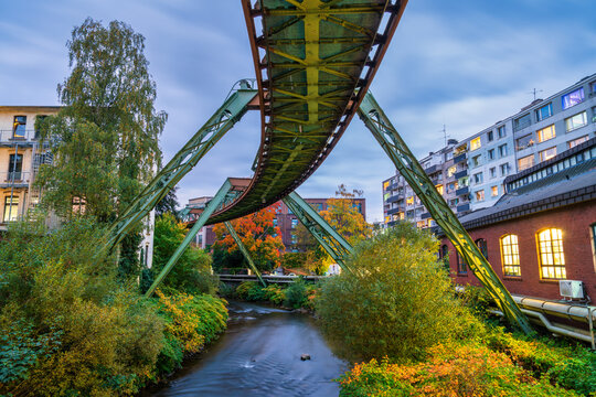 The suspension railway in Wuppertal; North Rhine-Westphalia; Germany