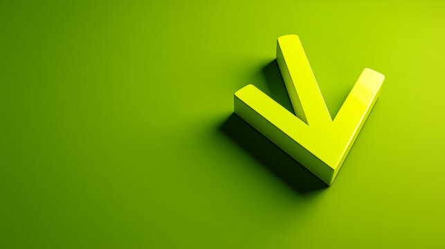 green graphic arrow on gradient background - crisp clean graphic for payment, interest, direction, title screen - financing concept