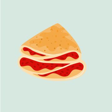 Crepe With Strawberry Jam