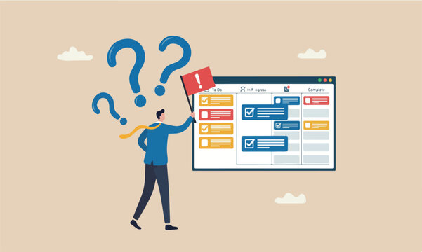 Prioritize important task, flag with priority or urgency to finish work, organize or plan work agenda, project management software or planner concept, businessman project manager prioritize tasks