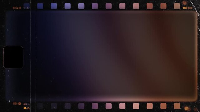 Vintage film frame overlay with alpha channel in Apple ProRes 4444, transparent border, colorful gradient glow, subtle dust texture, seamless loop, ready for compositing
