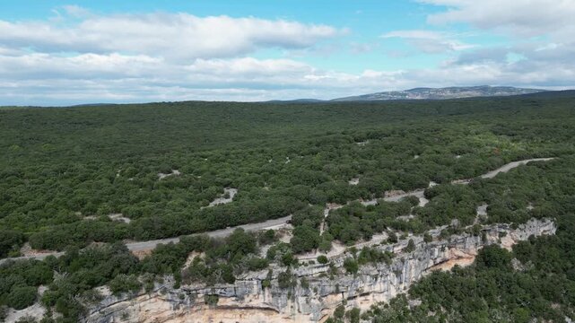 Vue a&eacute;rienne des Gorges du Verdon en Provence dans le sud de la France