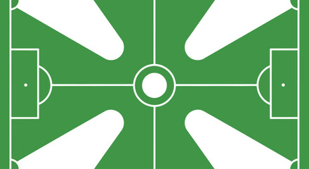 Soccer Field Blueprint - Strategic Play Diagram, Top View © hadi