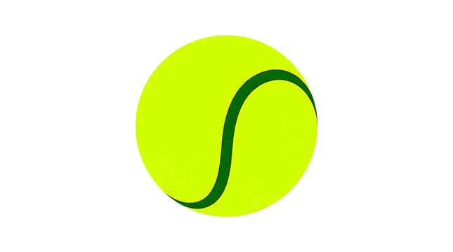 Tennis ball isolated on a transparent background, perfect for sports advertising or educational materials.