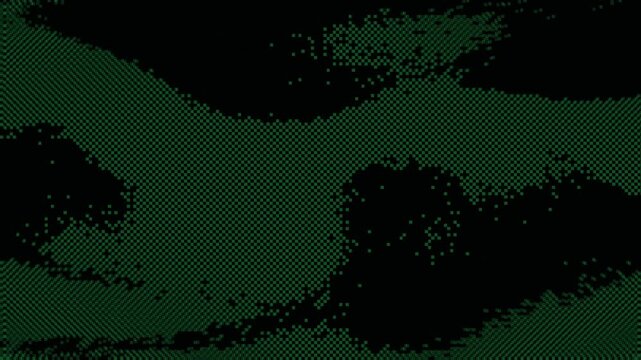 Green 8bit Pixel Glitch Looping Animated Motion Background