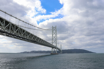 Obraz premium 明石海峡大橋（兵庫県）