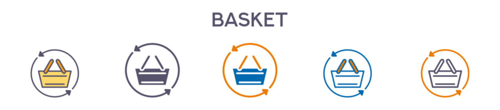 Basket Element For Design Graphic - Multi Styles 
