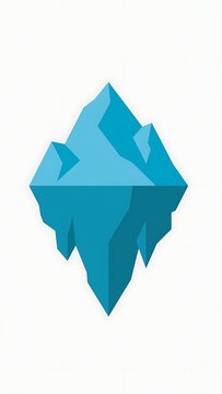 Iceberg graphic illustration frozen cold.