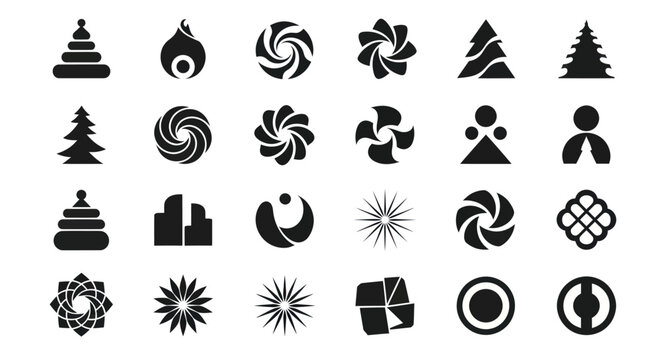 Abstract graphic elements vector set