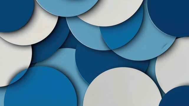 Abstract Circles Composition in Shades of Blue: A mesmerizing arrangement of overlapping circles in varying shades of blue, creating a sense of depth and fluidity.