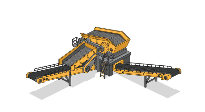 Industrial Crushing and Screening Machine for Material Processing.