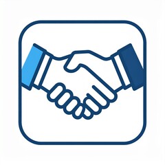 Obraz premium Business handshake deal closing agreement flat icon
