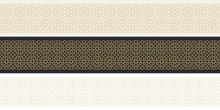 Seamless strokes pattern in authentic arabian style.