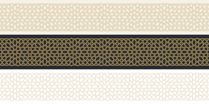 Seamless strokes pattern in authentic arabian style.