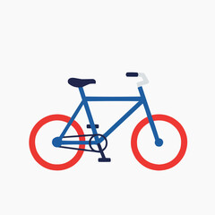 Fototapeta premium Vetor: A simple illustration of a bicycle, perfect for conveying themes of transportation, fitness, and outdoor activity.