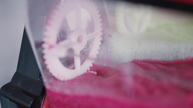 Colorful ice cream slushy smoothie machine
