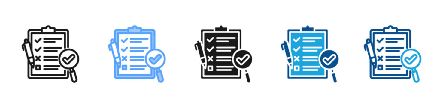 Evaluation web icon with multiple style collection