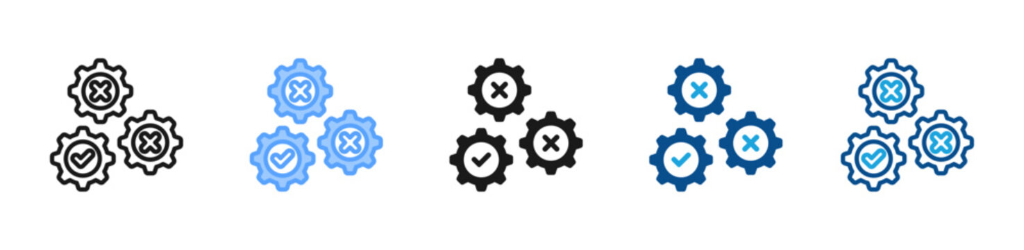 Execution web icon with multiple style collection