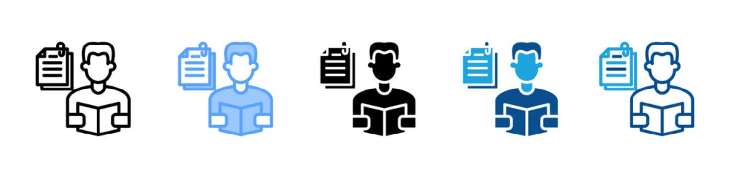 Assignment web icon with multiple style collection