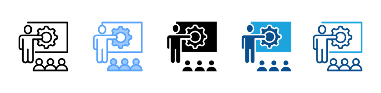 Briefing web icon with multiple style collection