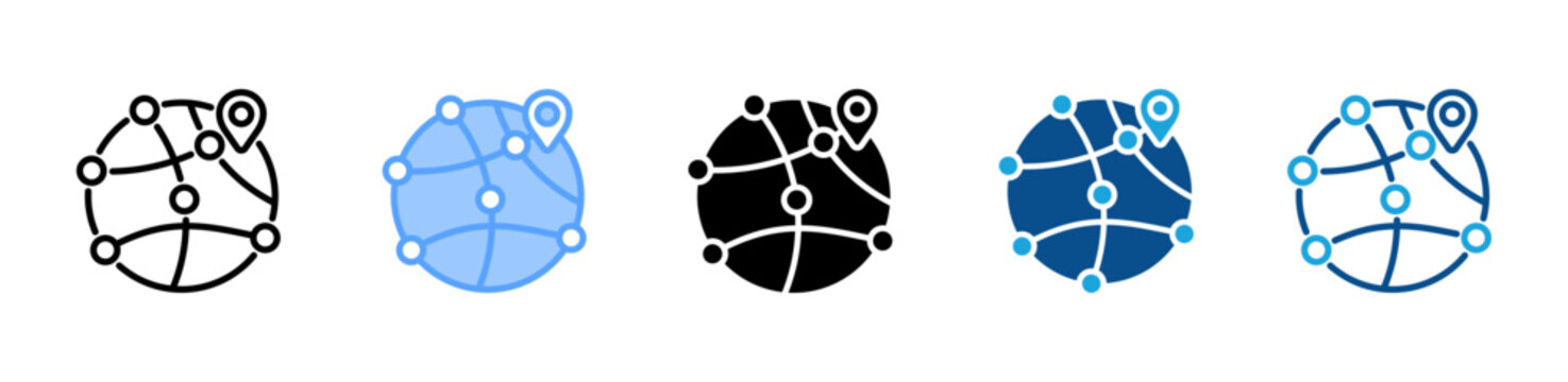 Coverage web icon with multiple style collection