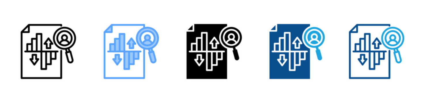 Data web icon with multiple style collection