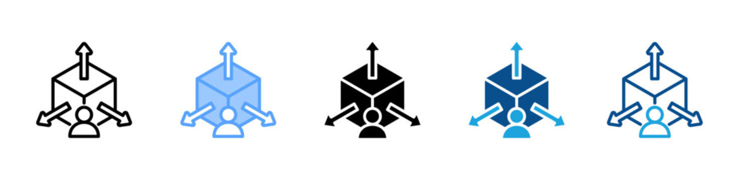 Scalability web icon with multiple style collection