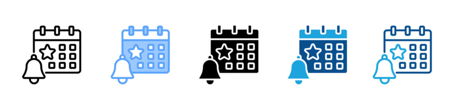Reminder web icon with multiple style collection