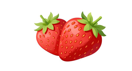 red strawberry illustration, fresh berry fruit, green leafy cap strawberry, juicy sweet fruit, organic food design, white background strawberry, ripe berry fruit, healthy fruit graphic, farm fresh pro © mrpixel