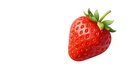 red strawberry illustration, fresh berry fruit, green leafy cap strawberry, juicy sweet fruit, organic food design, white background strawberry, ripe berry fruit, healthy fruit graphic, farm fresh pro © mrpixel