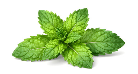 mint, leaves, herb, fresh, green, plant, organic, food, natural, garden, aroma, culinary, ingredient, healthy, isolated, white, simple © mrpixel