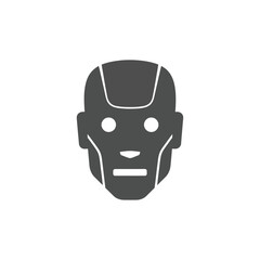 Obraz premium Icon of a robot head, symbolizing artificial intelligence and technology