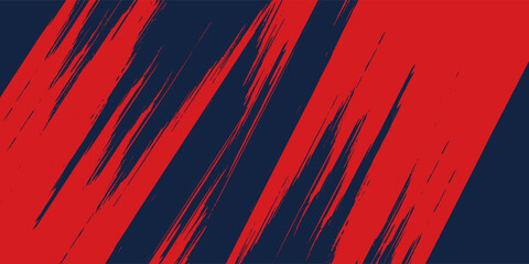 A dynamic abstract background features a bold contrast of red and navy blue separated by angled brush strokes, creating a visually striking and textured composition, modern © inayah
