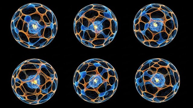 Geometric spheres with network patterns