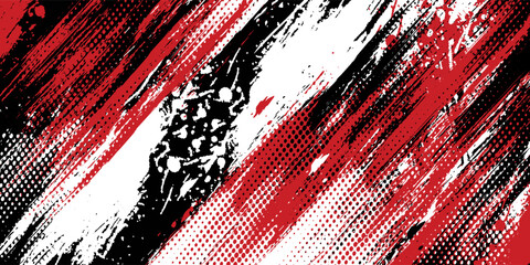 Gaming esport background striking stripes electric banner vector illustration design red black grunge brush wing comic pattern modern abstract concept livery stripes decal paint splash splatter.eps 10 © Samsul