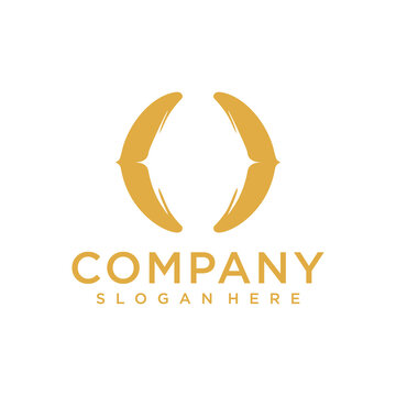 A company logo features a stylized design with the word Company and slogan on a white background.