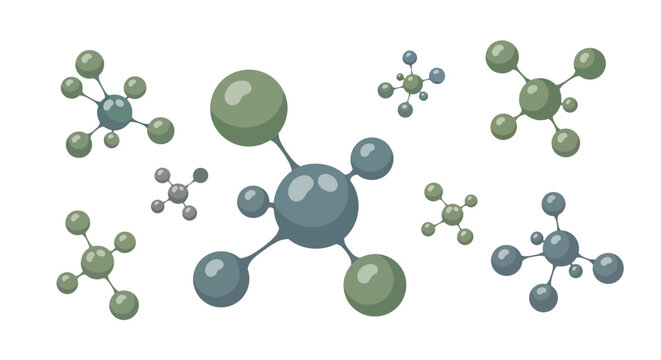 Abstract Molecular Structures and Chemical Compounds Illustration