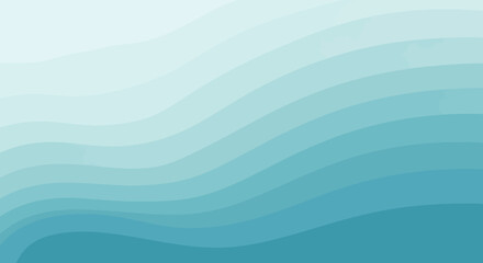 Fototapeta premium Abstract Teal Blue Wavy Gradient Background Design