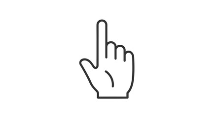Fototapeta premium A hand with index finger pointing up.