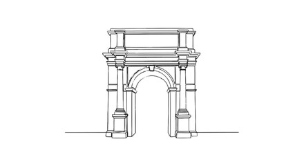 Obraz premium Elegant classical architectural archway with intricate detailing and grand structure showcasing historic design elements for