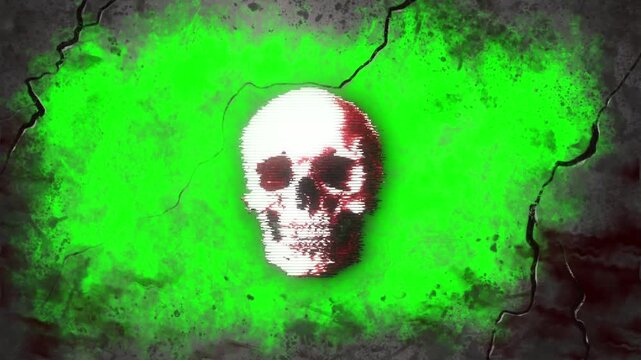 skull on the wall