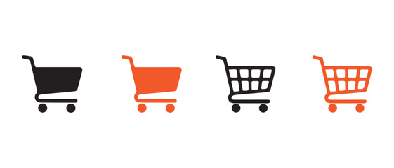 Ecommerce shopping cart icons with online retail concept © Nazrul Art24
