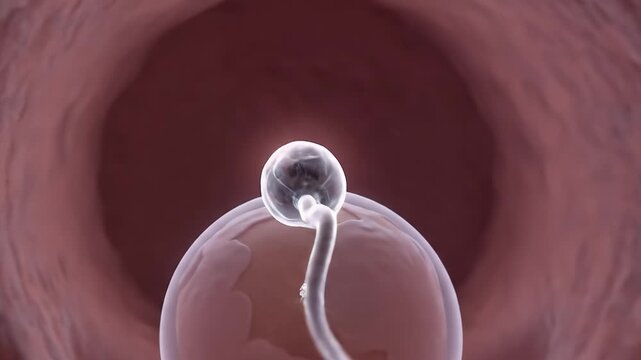 The Journey of Life Cinematic 3D Visualization of Sperm Navigating to the Egg
