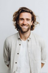 Obraz premium casual portrait of a smiling man on a white background