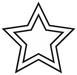 Obraz premium Star Outline Icon with Double Line Design. Elegant Symbol of Success and Achievement.