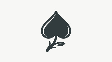 Fototapeta premium Black Spade Playing Card Suit Symbol.