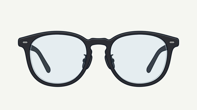 Black Plastic Eyeglasses with Clear Lenses.